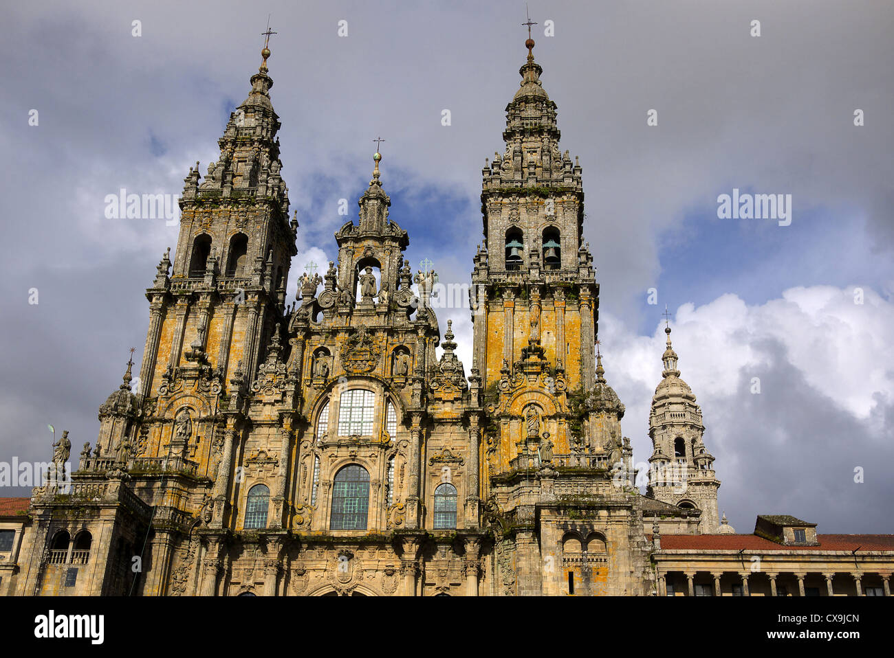 Santiago de Compostela, Spain. The Cathedral of Saint James. Stock Photo