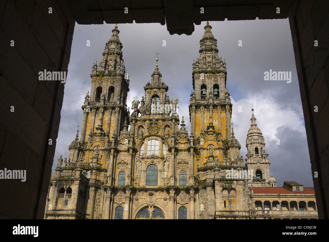 Santiago de Compostela, Spain. The Cathedral of Saint James. Stock Photo