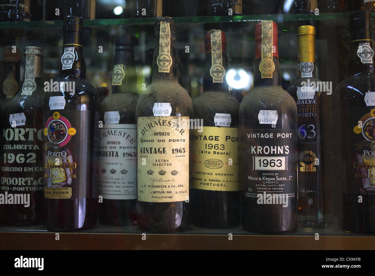 Vintage Port on sale in Lisbon, Portugal Stock Photo Alamy