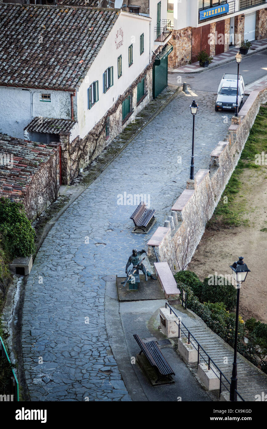 tossa de mar,catalonia,spain.typical street in hystorical center. Stock Photo