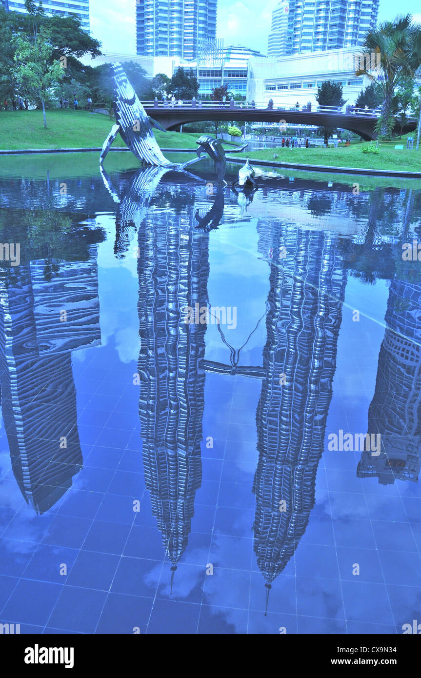 Petronas towers Kuala Lumpur Malaysia Stock Photo