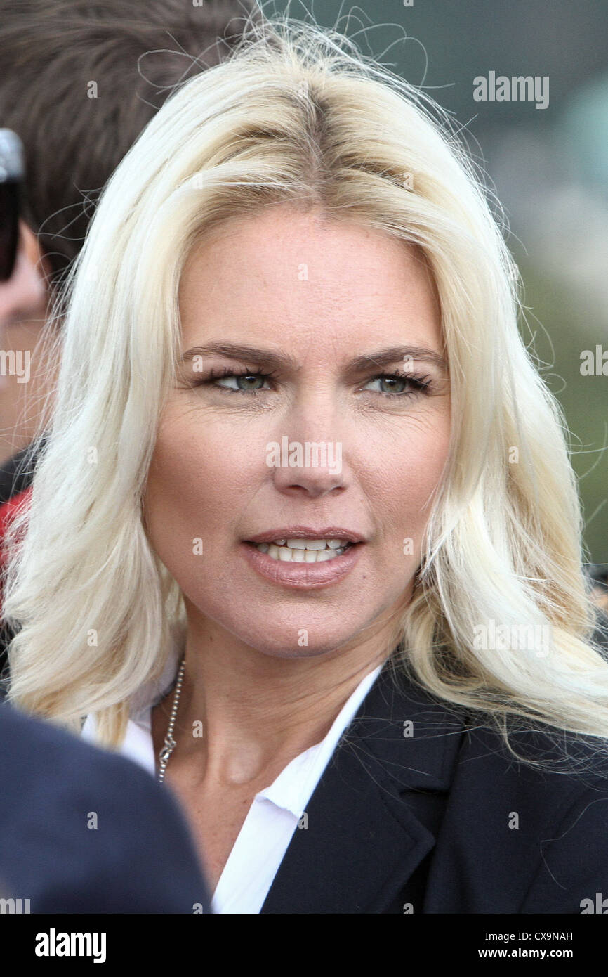 Argentine supermodel Valeria Raquel Mazza with her family attends Dreft Fashion Week which was