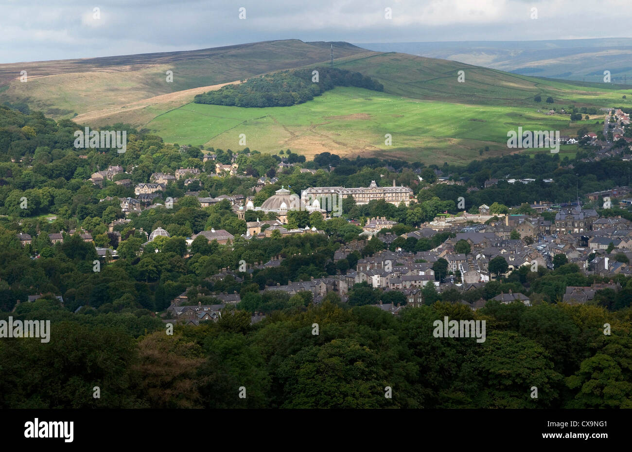overview of buxton, derbyshire, england Stock Photo