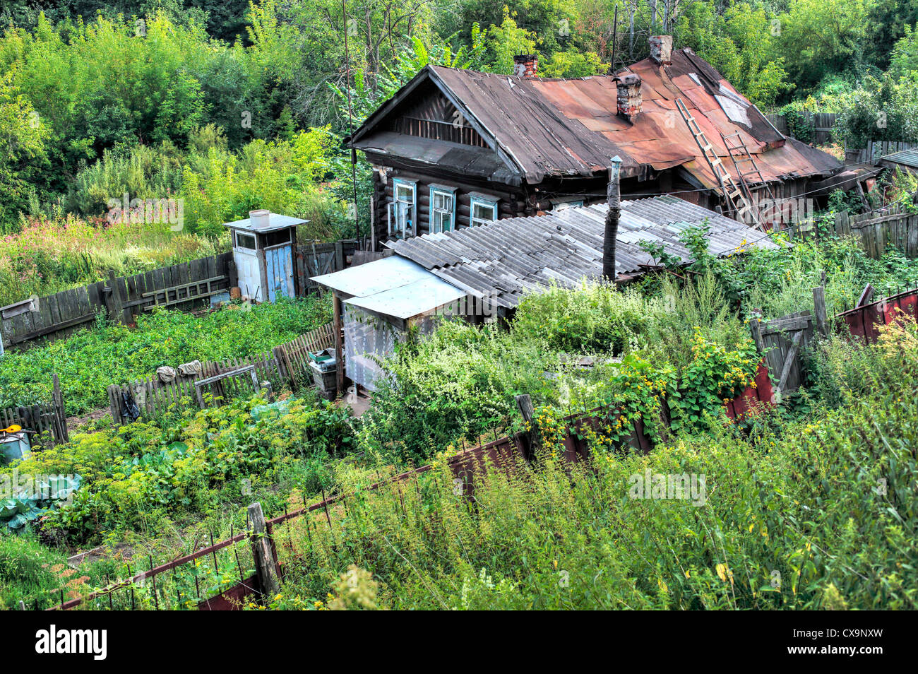 Old wooden house, Murom, Vladimir region, Russia Stock Photo