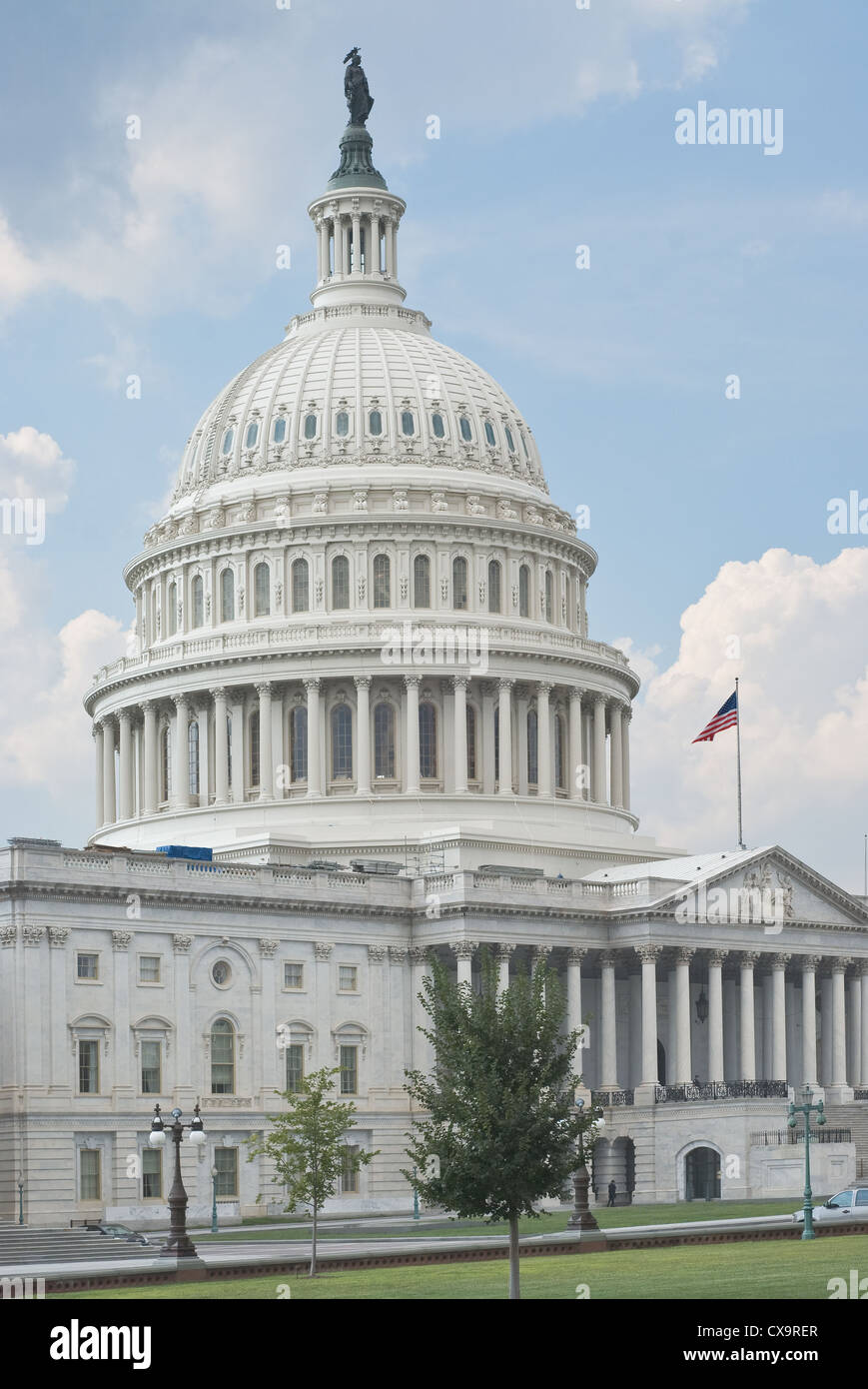 East Portico of United States Capitol in Washington Stock Photo