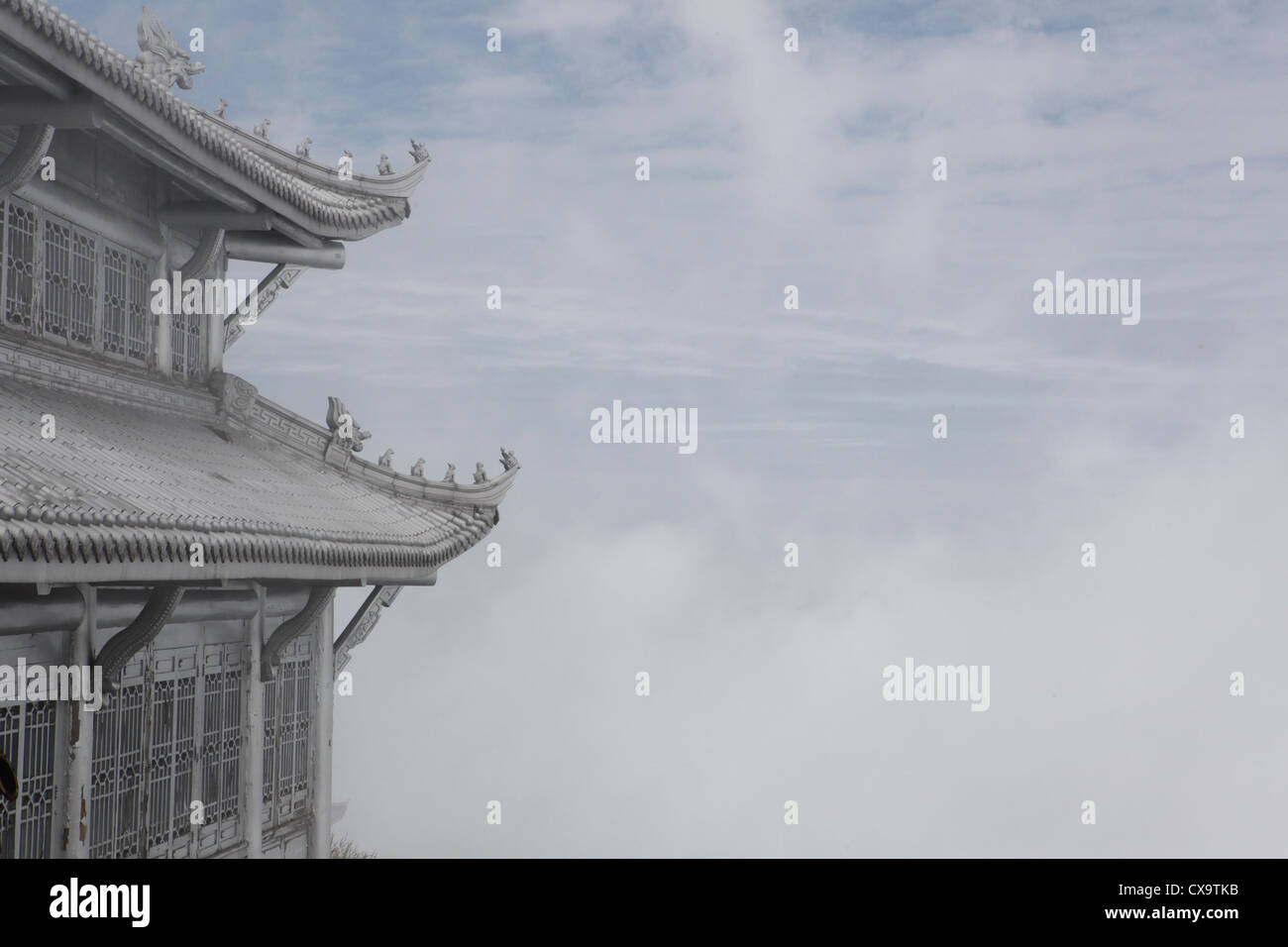 Silver Palace on the summit of mount Emei, Sichuan ,China Stock Photo