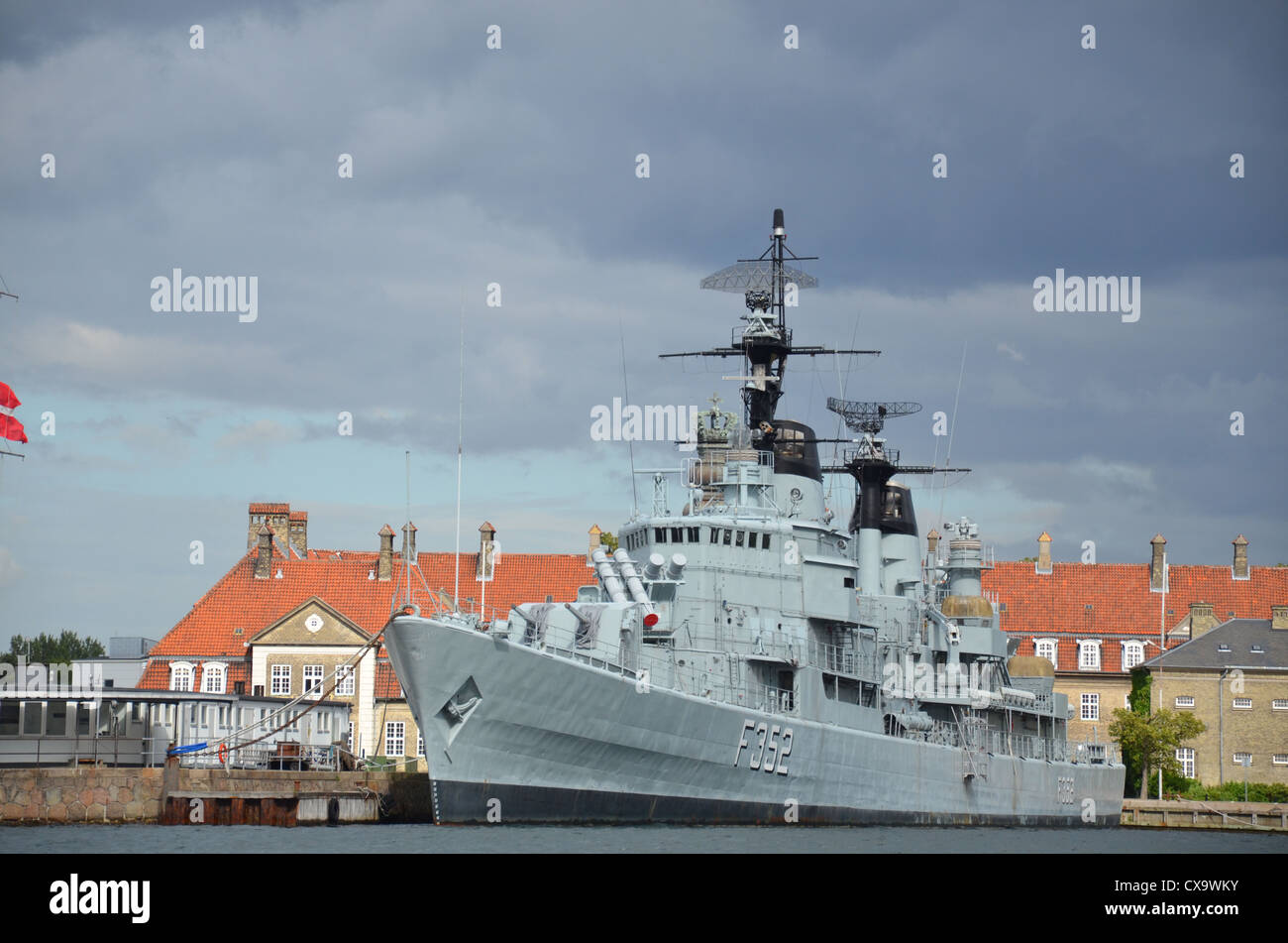 Military ship in kopenhagen denmark Stock Photo