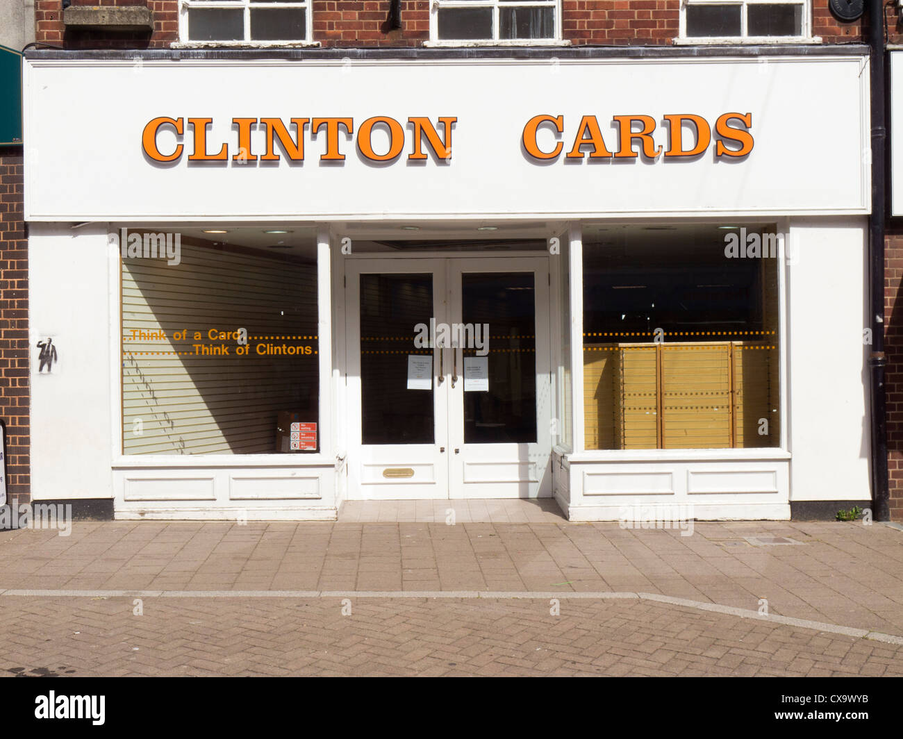 Clinton Cards store closed down out of business. Tiverton, Devon. Stock Photo