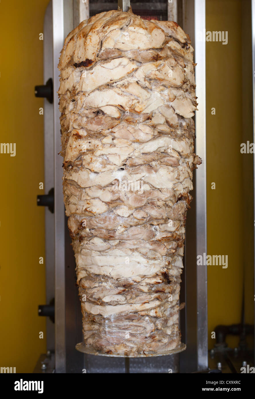Chicken Kebab Spit or Grill Stock Photo