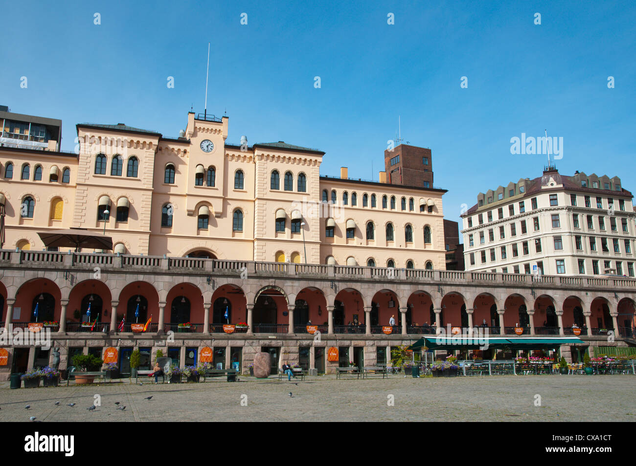 Youngstorget square St Hanshaugen district central Oslo Norway Europe Stock Photo