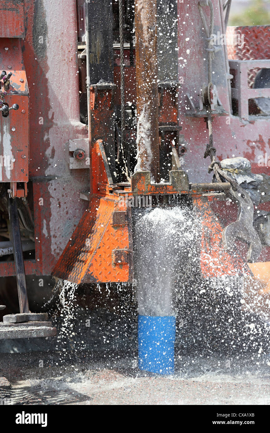 Bore well drilling Andhra Pradesh South India Stock Photo Alamy