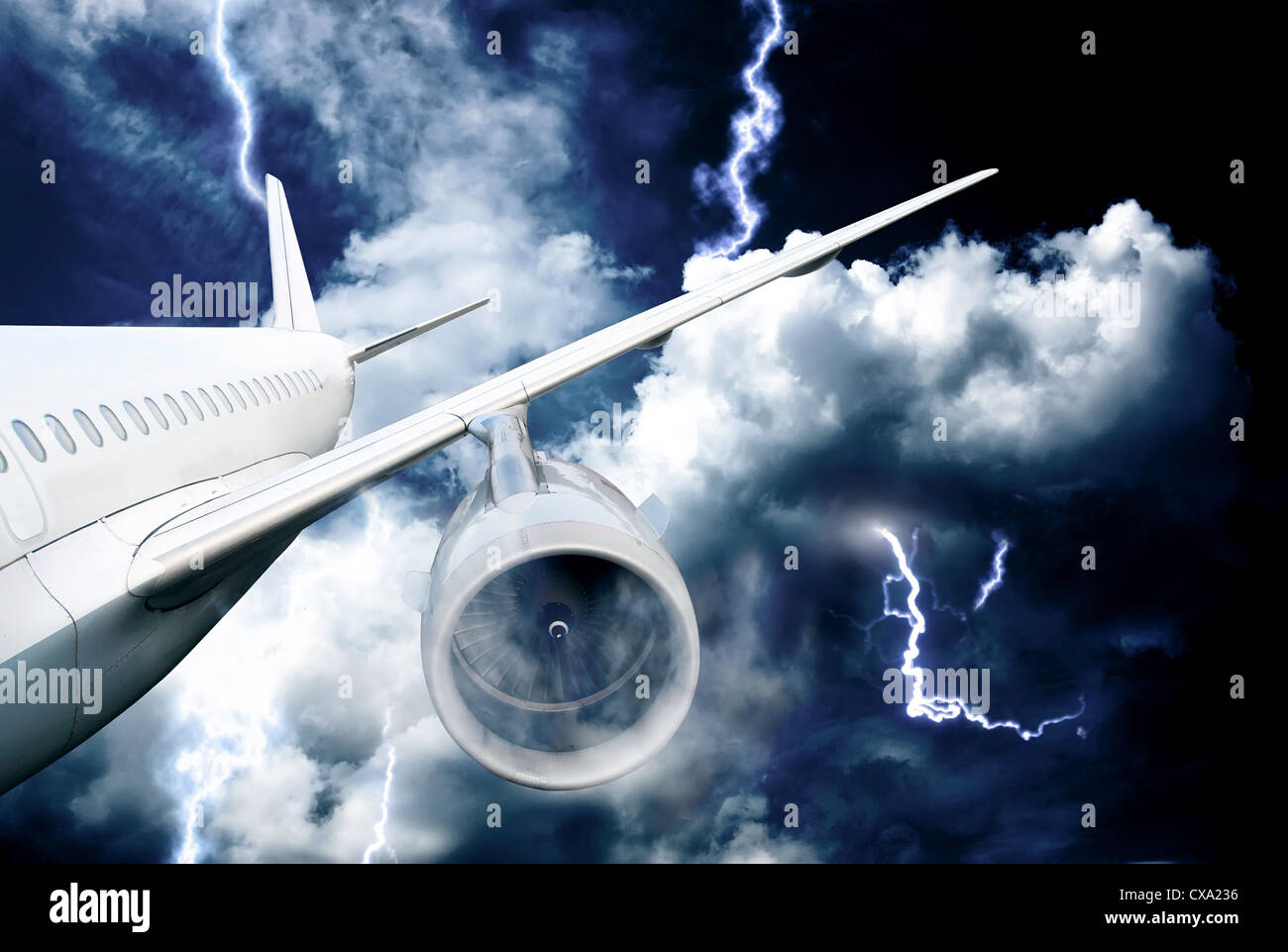 Airplane crash in storm lightning hires stock photography and images Alamy