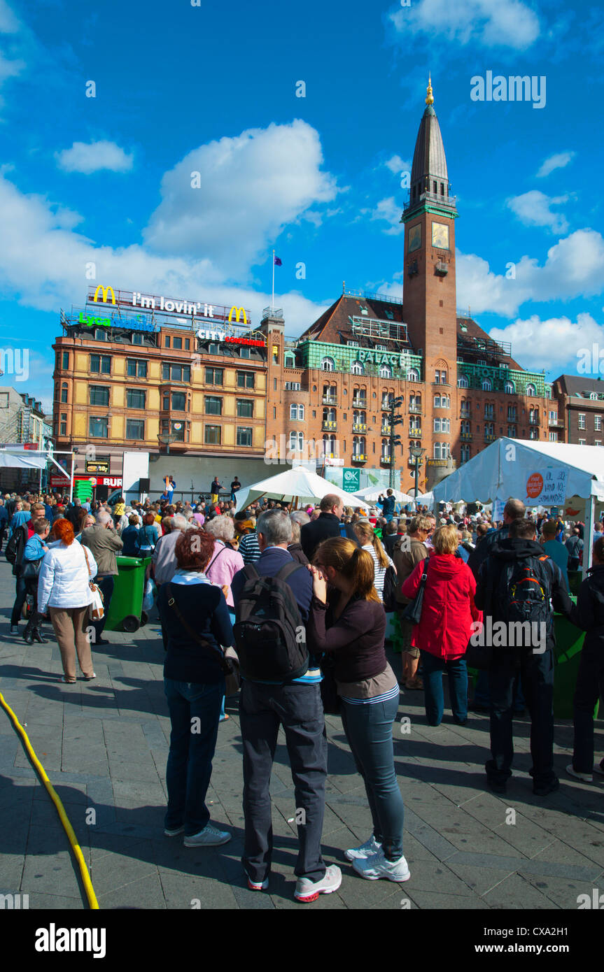 Fiskens Dag seafood festival and market at Rådhuspladsen square central Copenhagen Denmark
