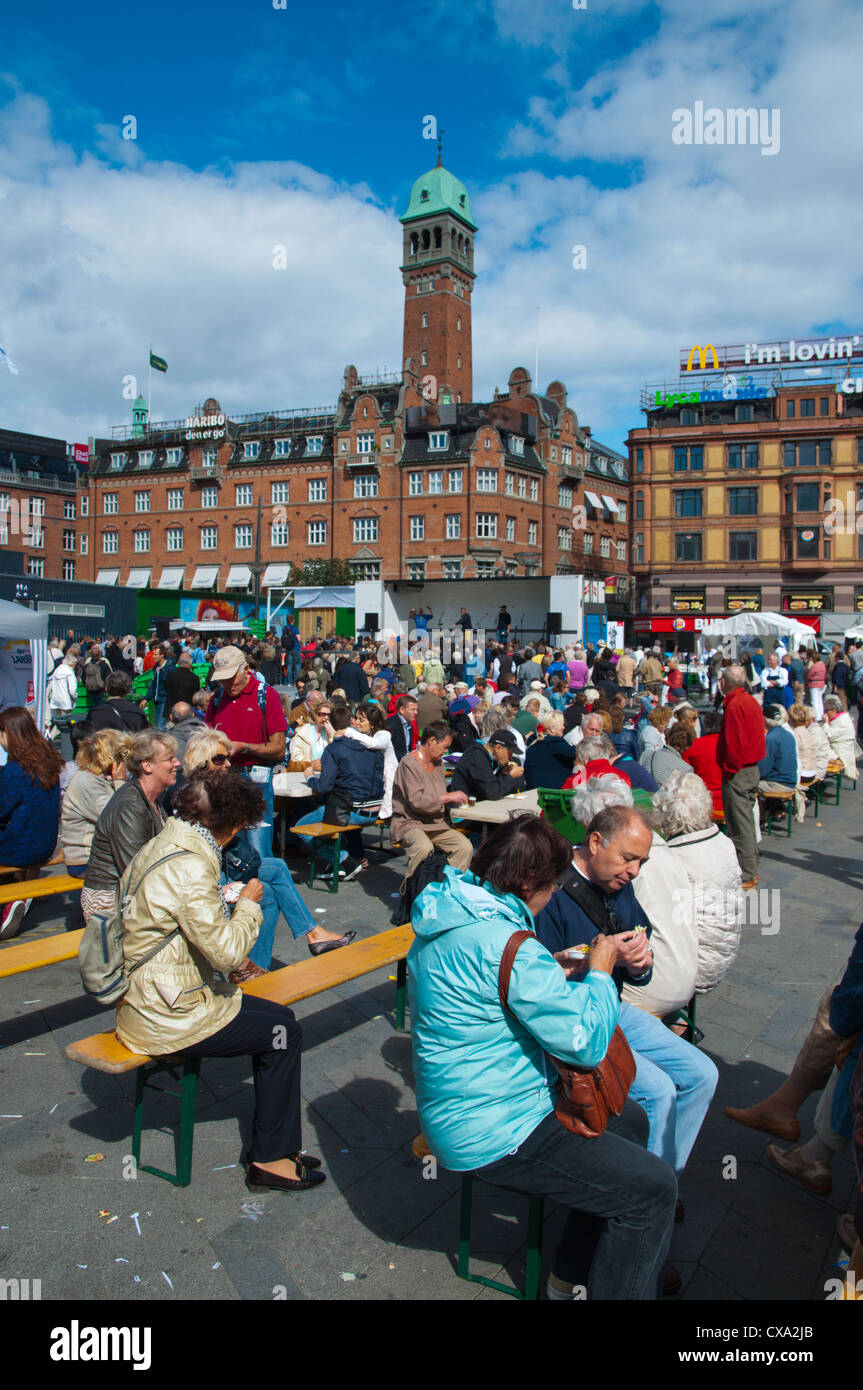 Fiskens Dag seafood festival and market at Rådhuspladsen square central Copenhagen Denmark