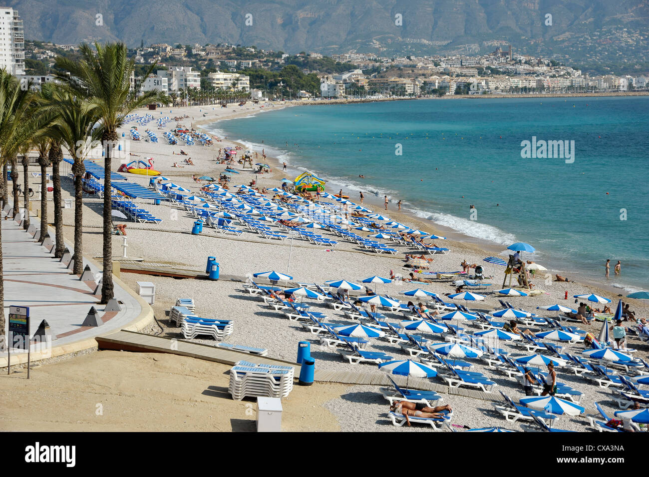 Beach of Albir on the bay of Altea, Costa Blanca, Spain Stock Photo Alamy