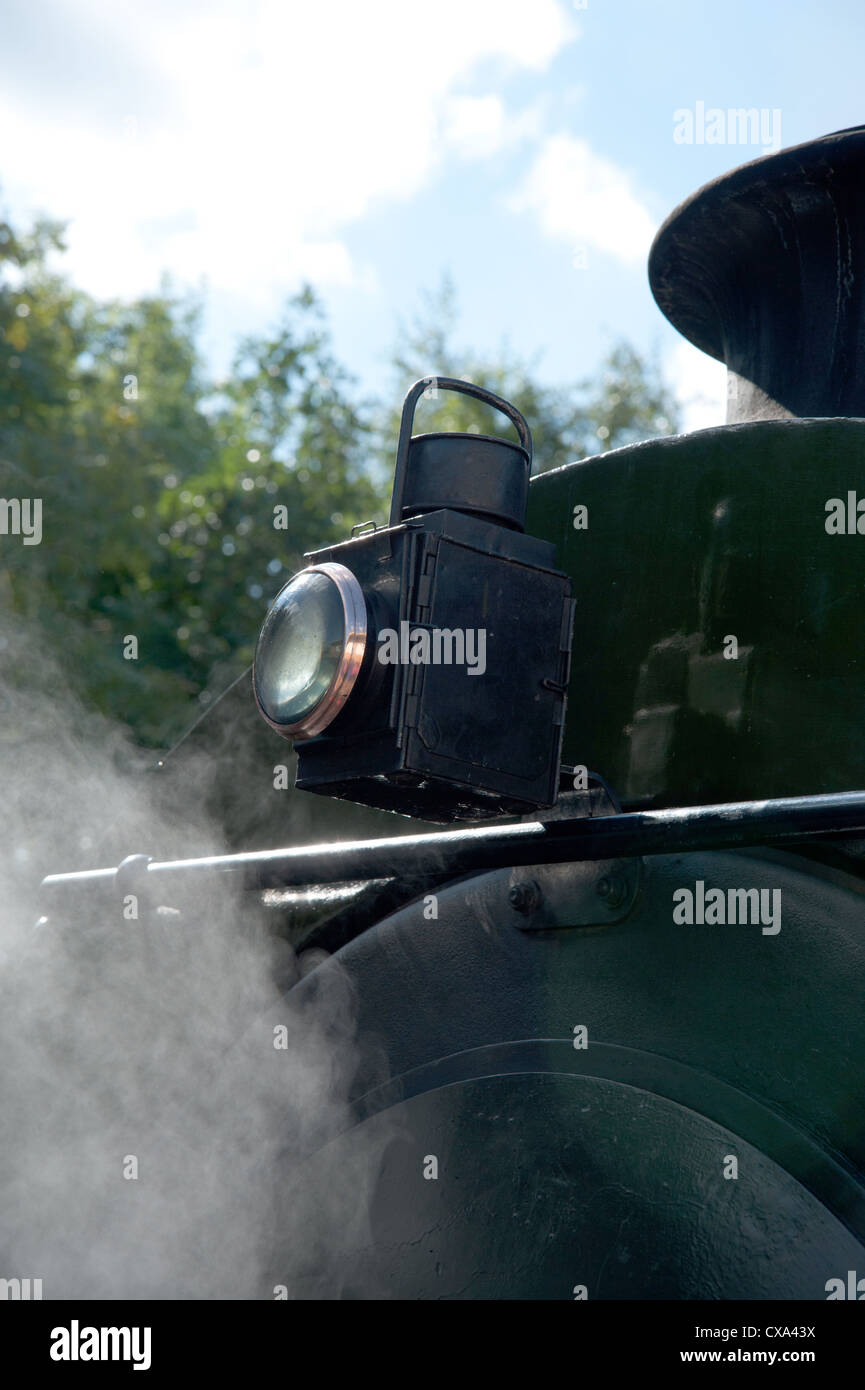 Steam locomotive's oil lamp Stock Photo - Alamy