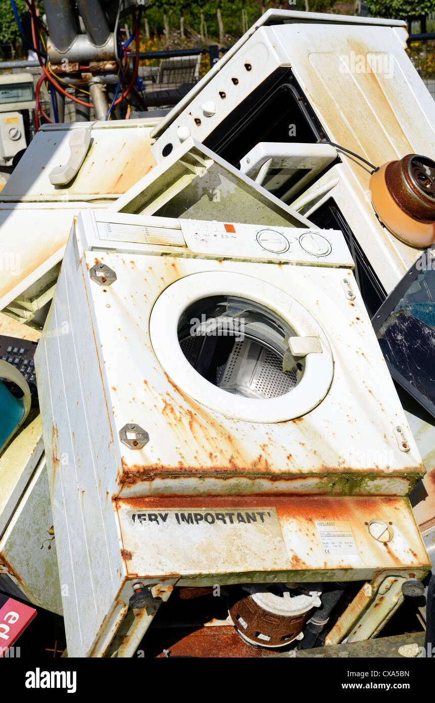 household appliances on a dump Stock Photo