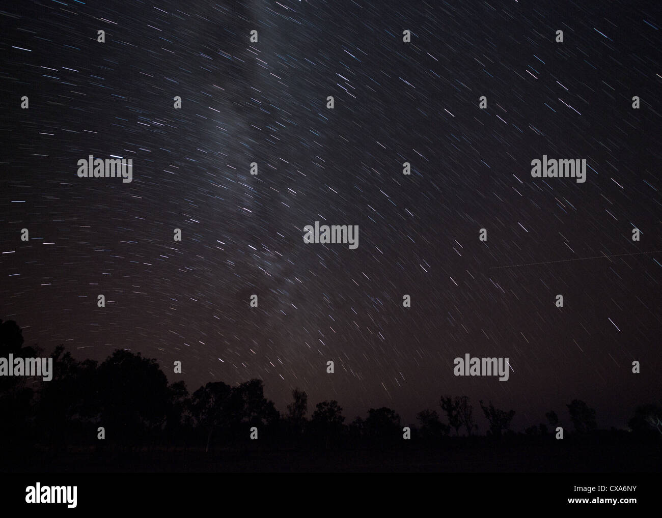 Looking up at the Milky Way Galaxy, Kakadu National Park, Northern Territory Stock Photo