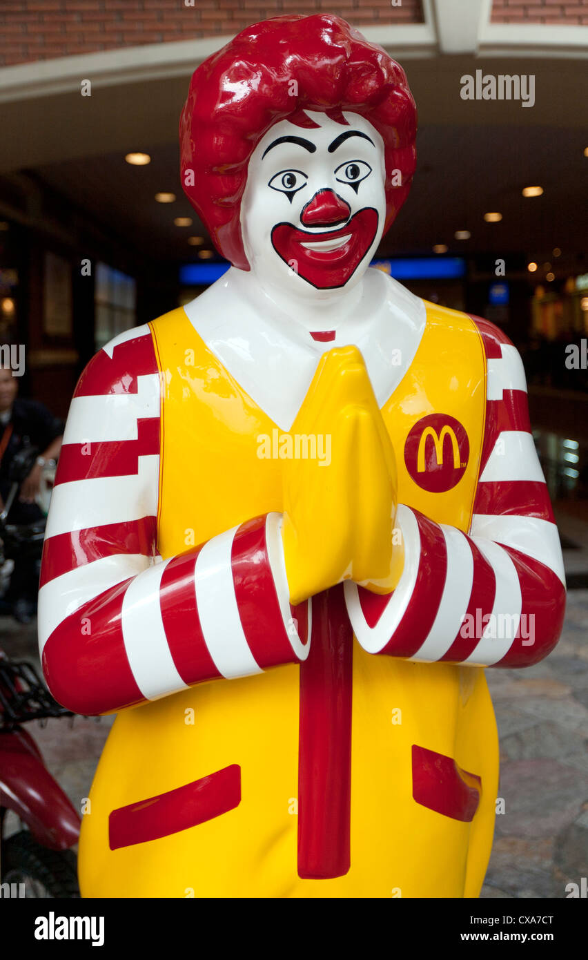 Ronald McDonald statue in bangkok Stock Photo