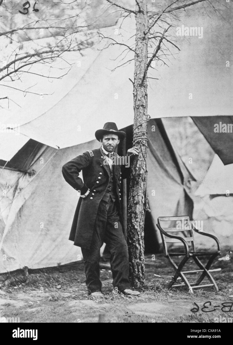 Ulysses Grant After the Battle of Cold Harbor, Virginia, USA, June 1864 Stock Photo