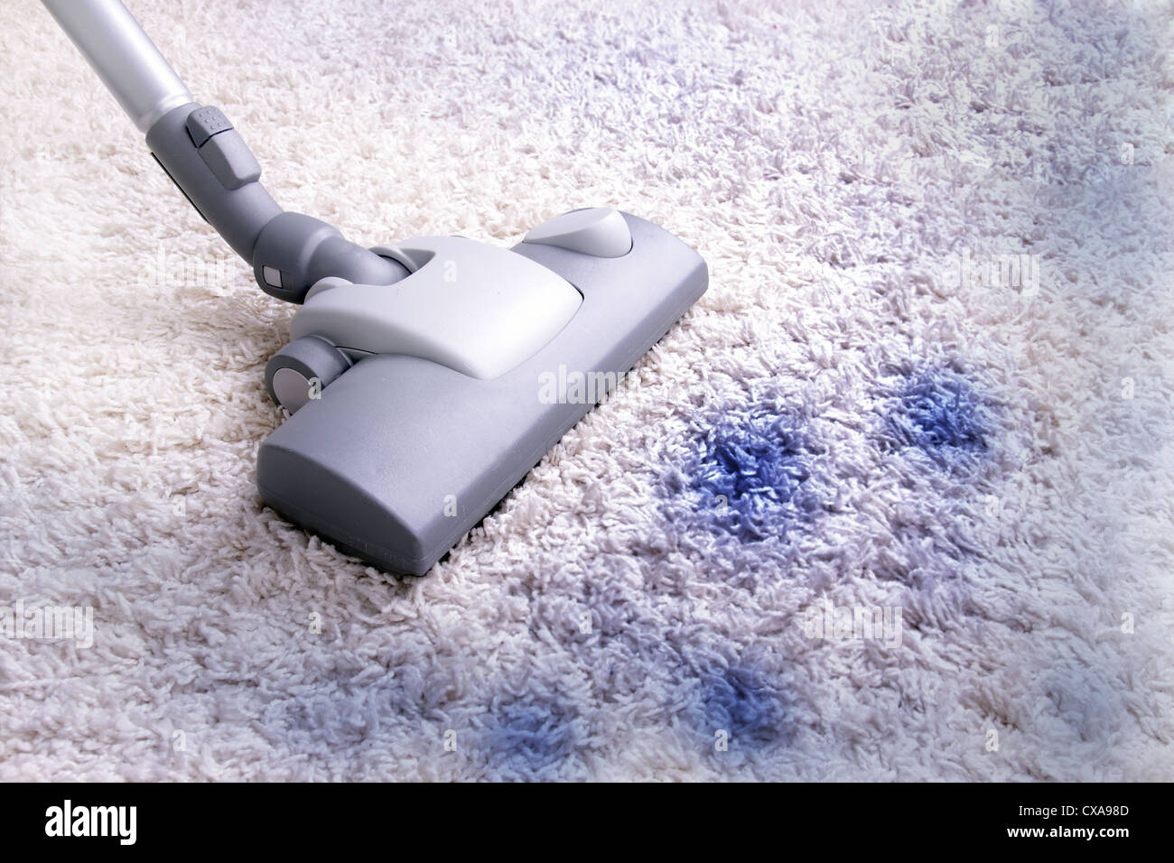 vacuuming very dirty carpet Stock Photo Alamy