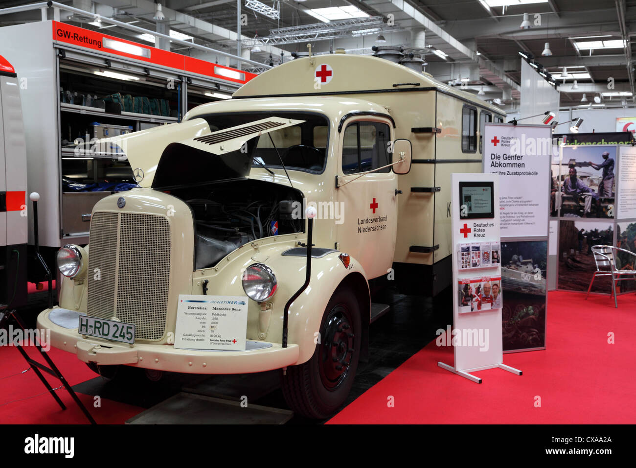 Mercedes Benz truck from 1958 at the International Motor Show for Commercial Vehicles Stock Photo