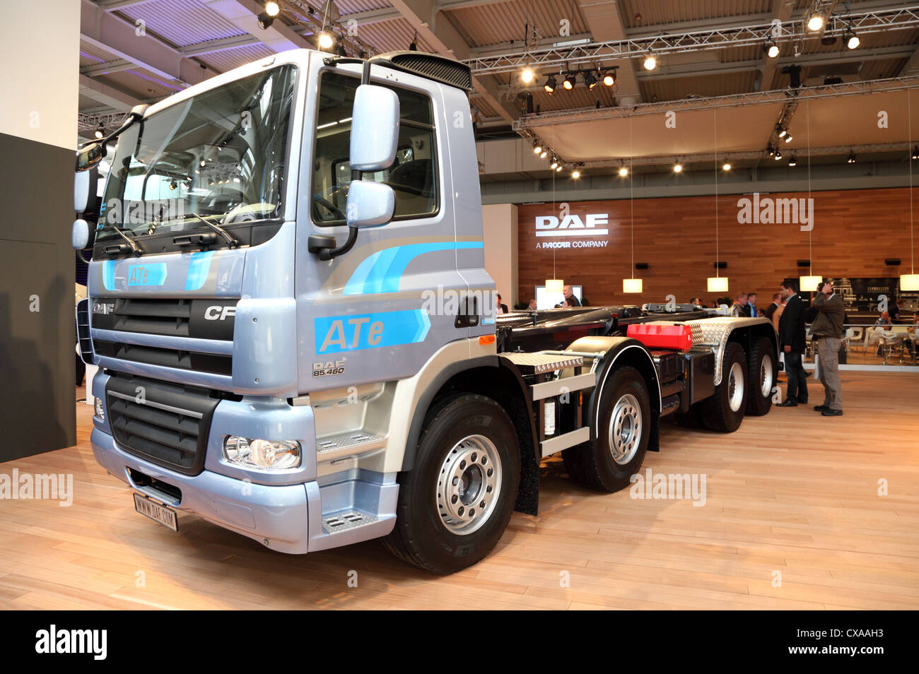 New DAF CF Euro 6 Truck at the International Motor Show for Commercial Vehicles Stock Photo