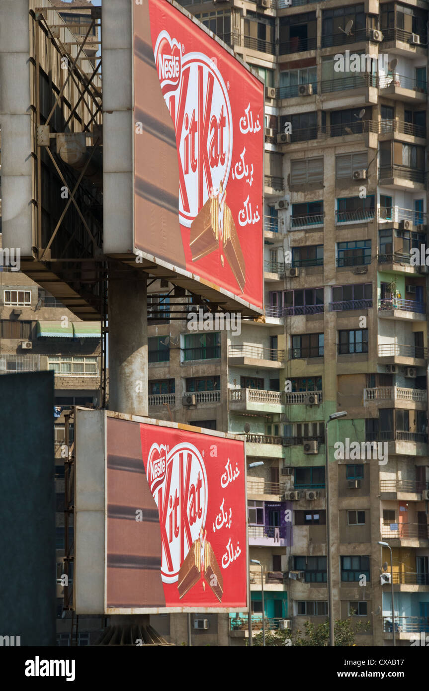 Advertising billboards Cairo Egypt Stock Photo Alamy