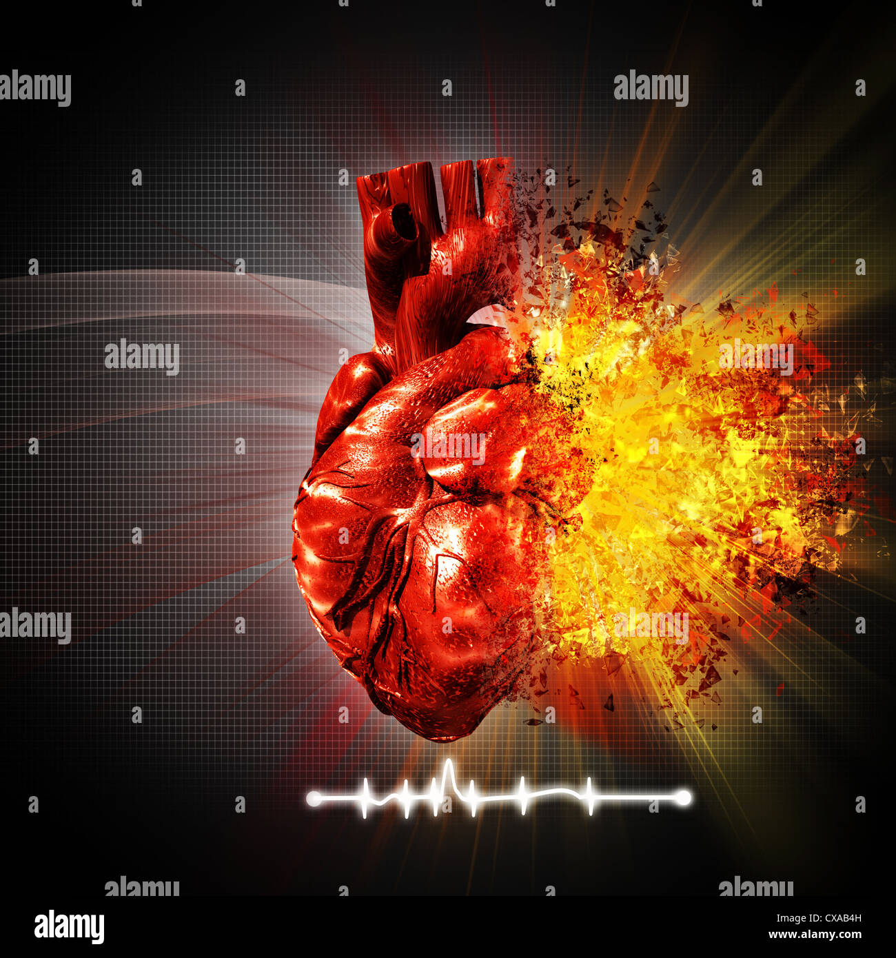 heart attack. abstract medical and health care backgrounds Stock Photo