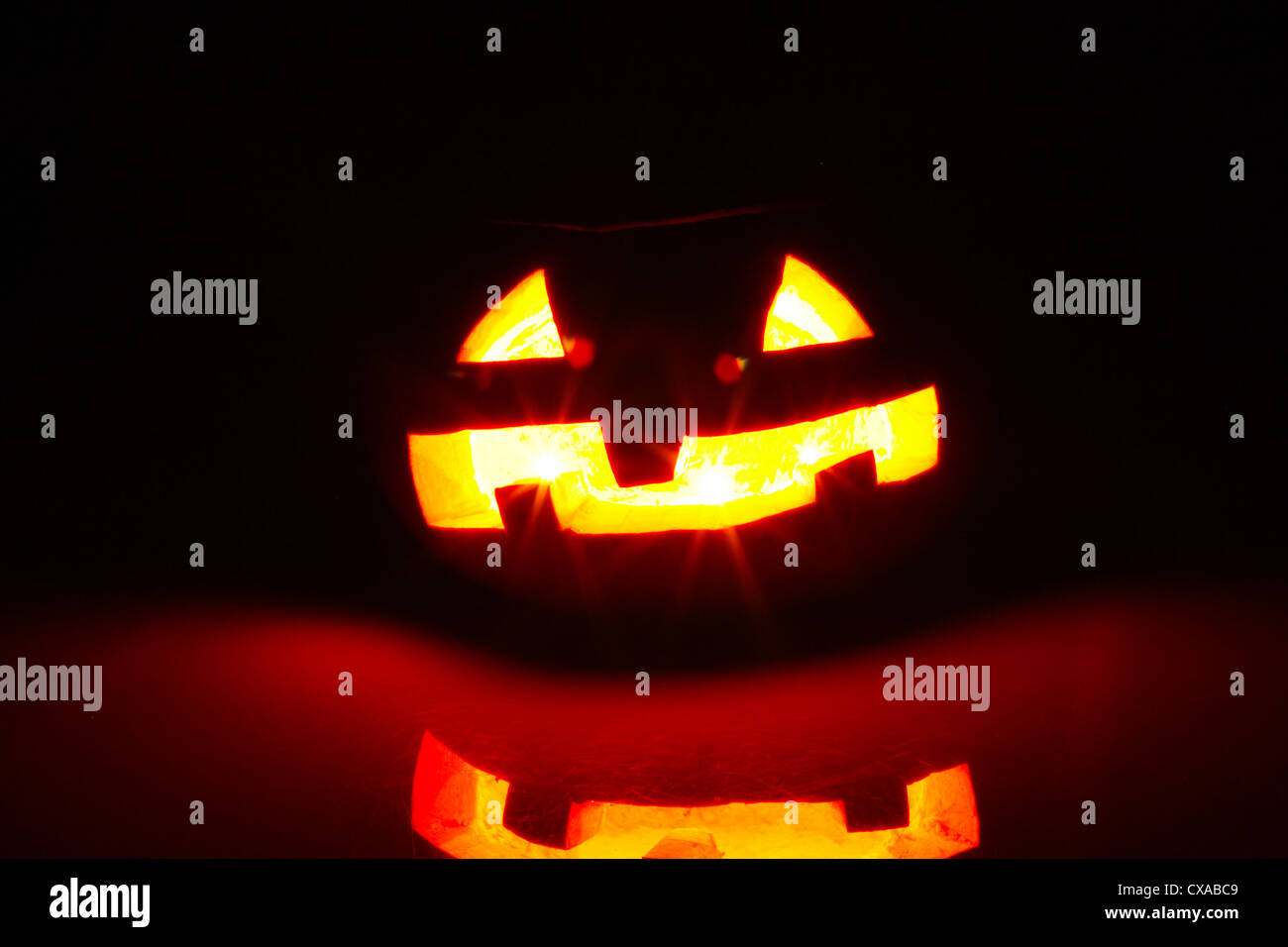 Halloween's orange pumpkin photo on the black background Stock Photo ...