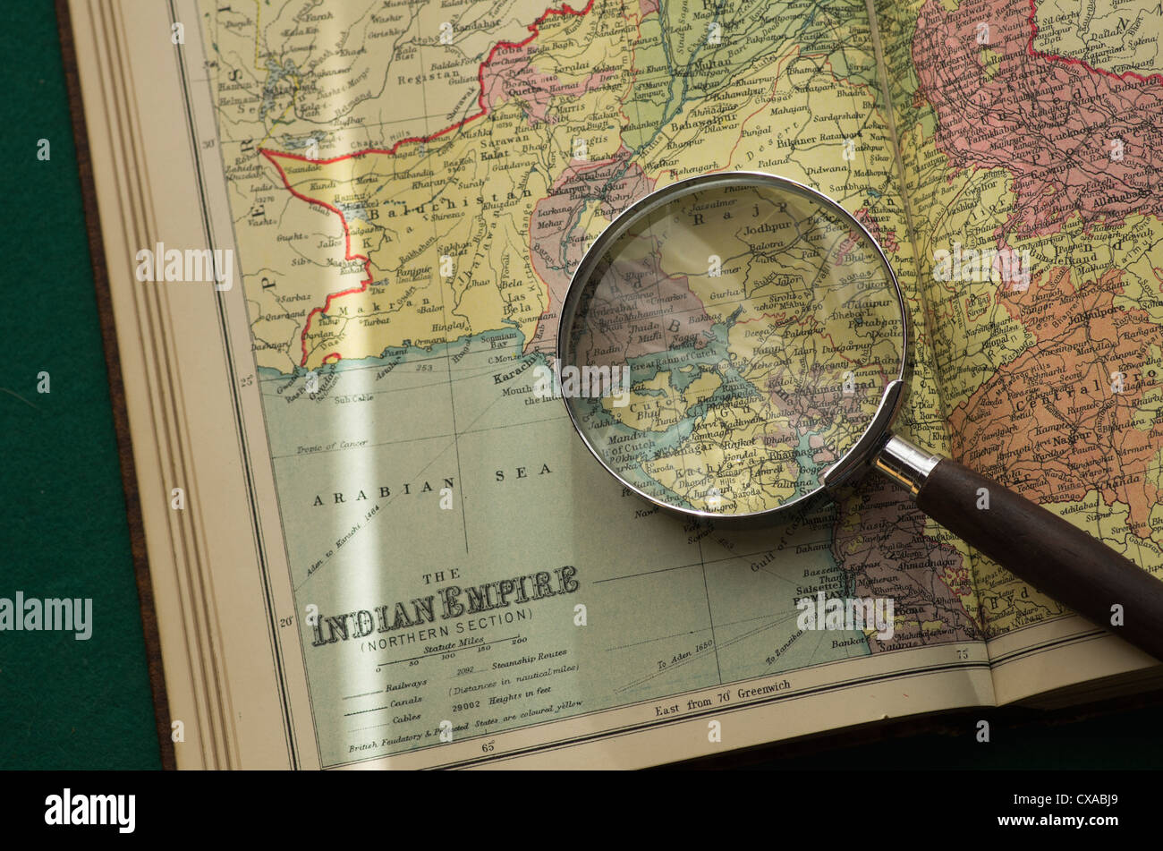 Old india map hi-res stock photography and images - Alamy