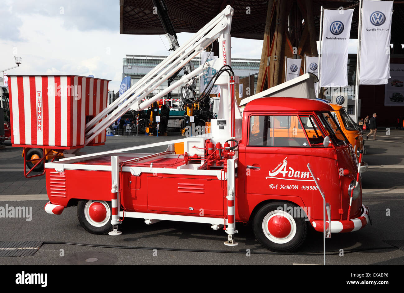 Volkswagen T1 from 1950 at the International Motor Show for Commercial Vehicles Stock Photo