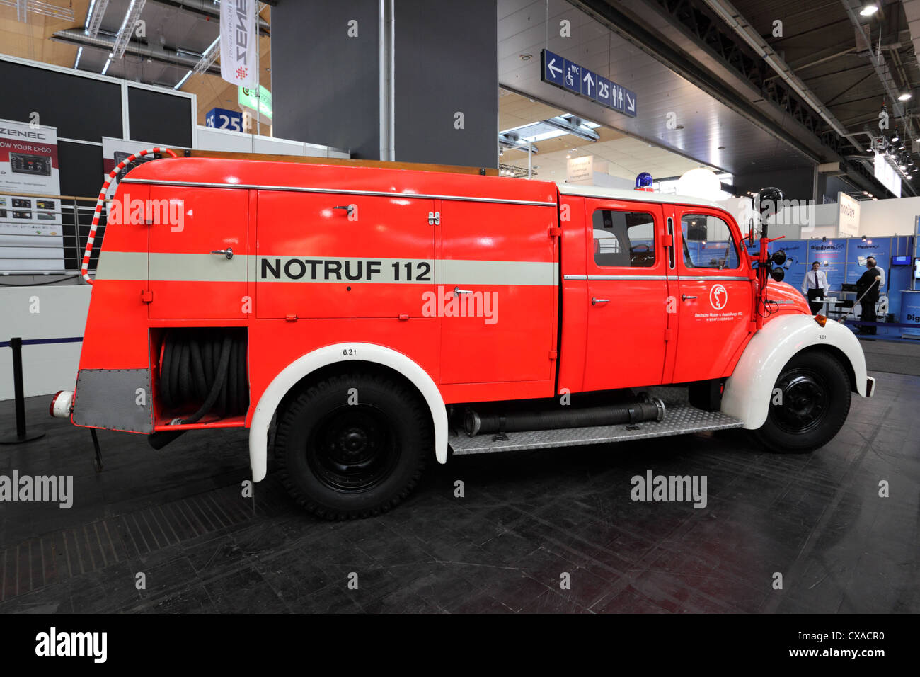 Magirus Deutz fire truck from 1960 at the International Motor Show Stock Photo