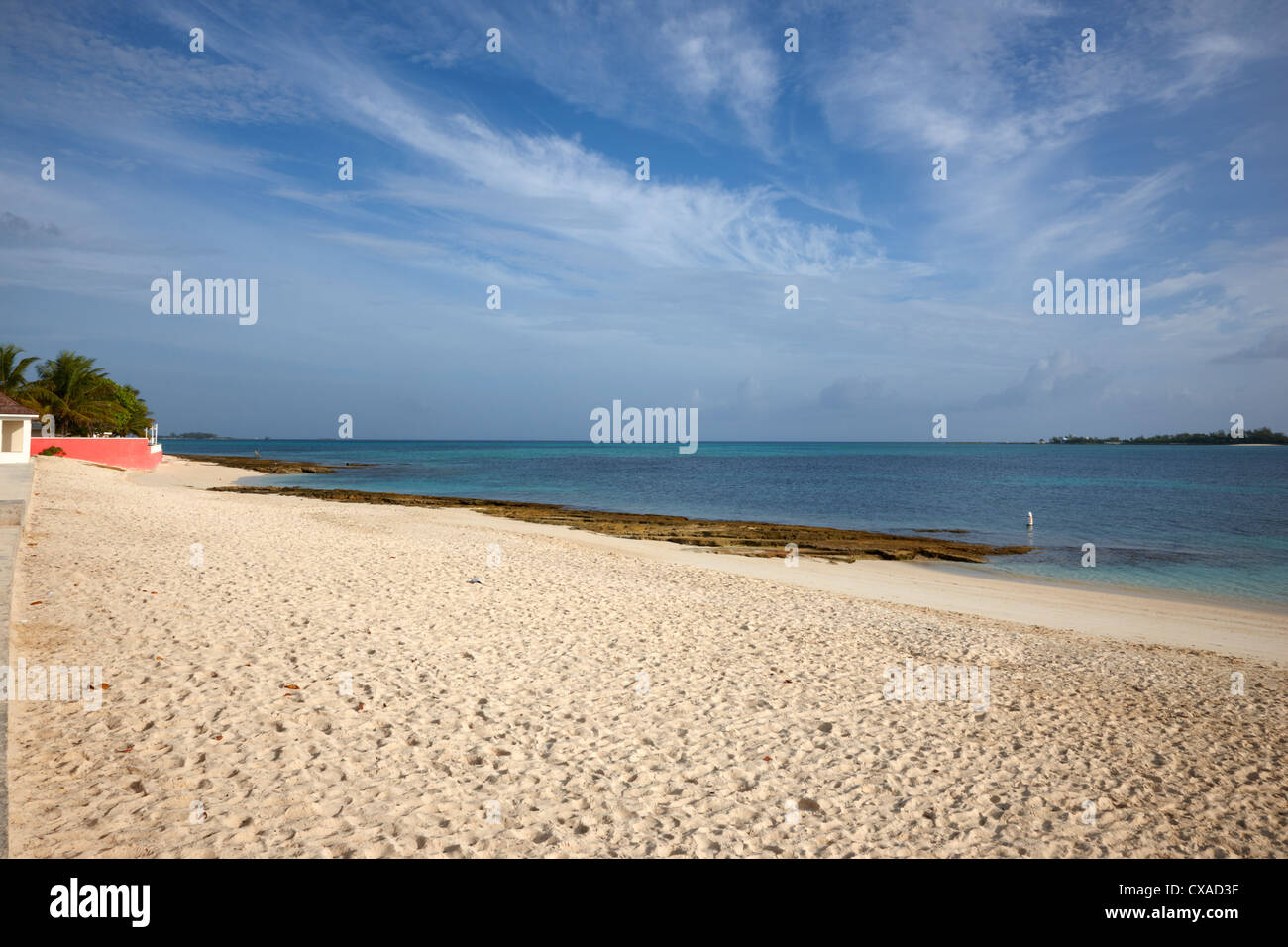 Saunders Beach, Nassau, the Bahamas, Caribbean Stock Photo