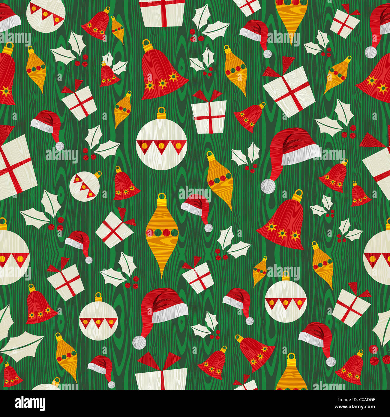 Christmas icons shape seamless pattern background. Vector illustration ...
