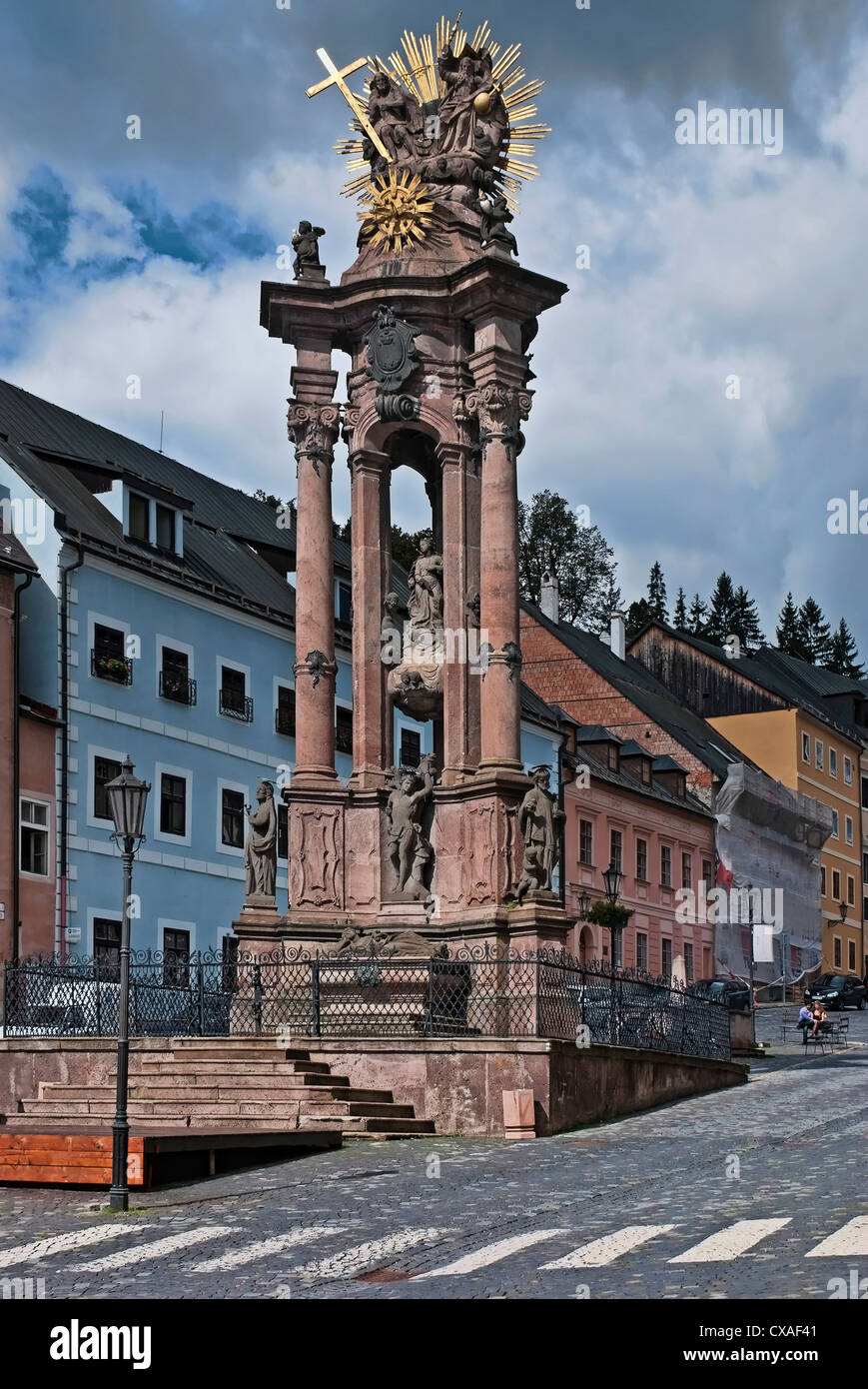 Banska Stiavnica - Holy Trinity column Stock Photo