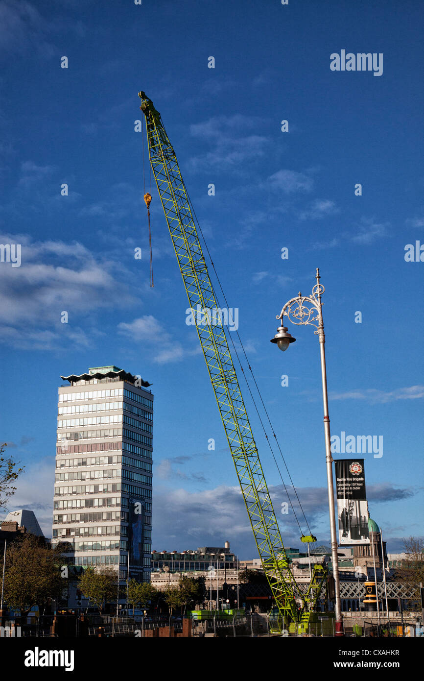 Construction crane in downtown Dublin. Ireland Stock Photo Alamy