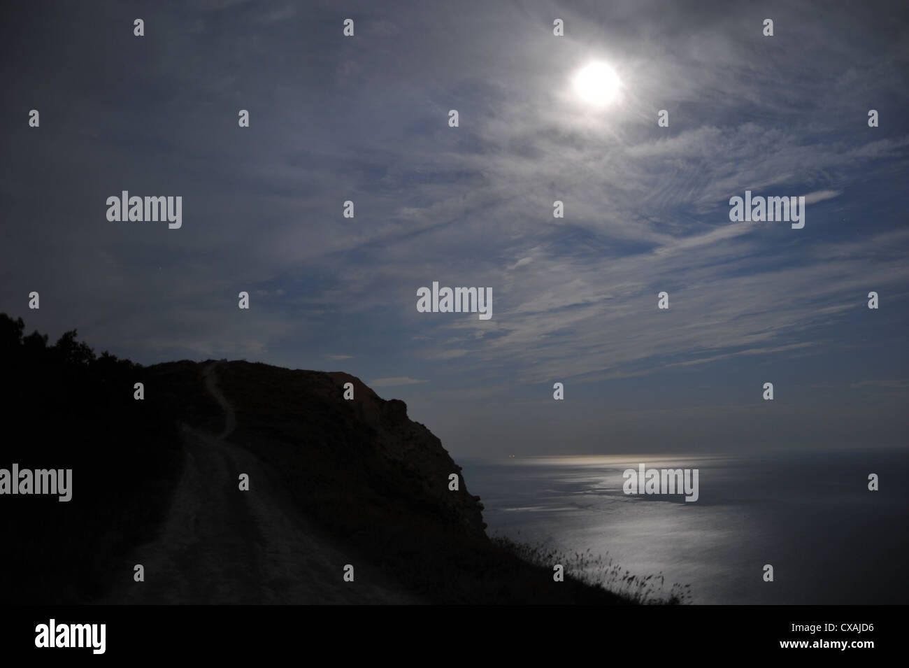 Black sea at night Stock Photo