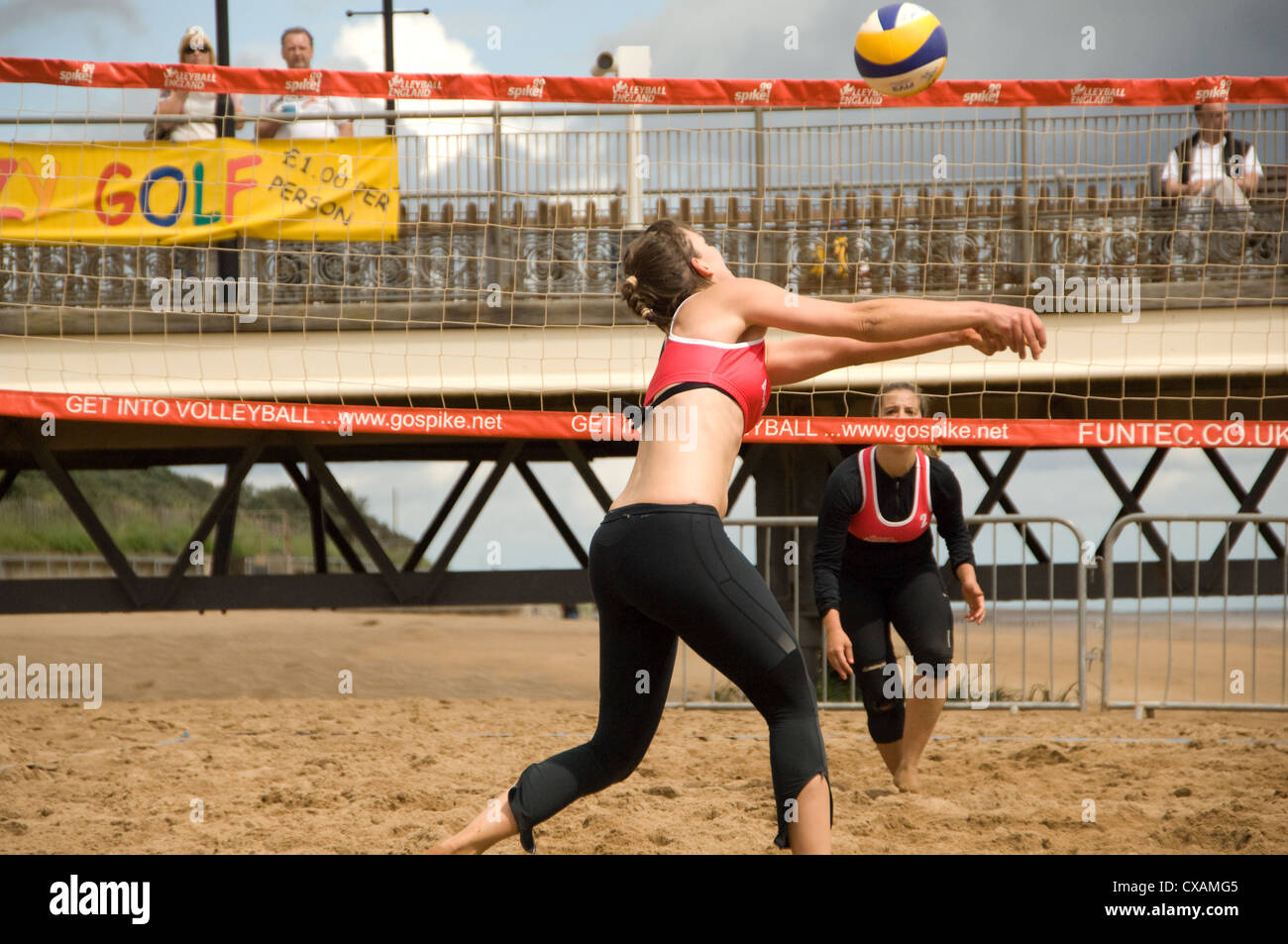 Volleyball On Skegness Beach Stock Photo Alamy