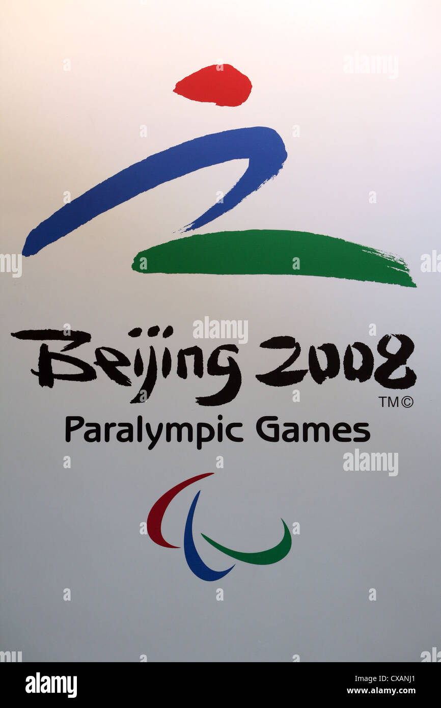 Symbol photo, logo of the 2008 Paralympics in Beijing Stock Photo