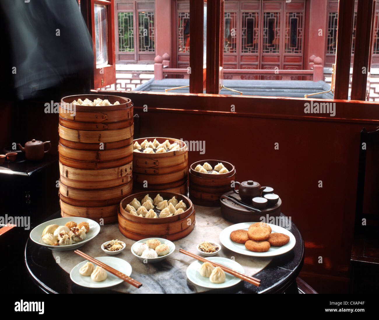 Dim sum in the famed Teahouse in Shanghai, China, Asia Stock Photo