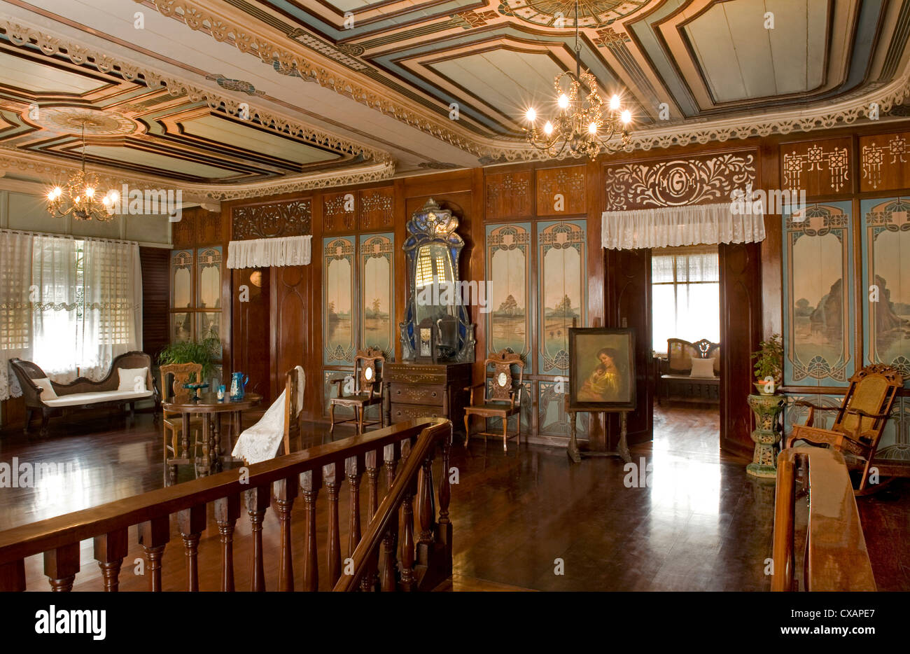 Martinez House, an Art Nouveau Filipino style residence dating from 1920, Malabon, Metro Manila, Philippines, Southeast Asia Stock Photo