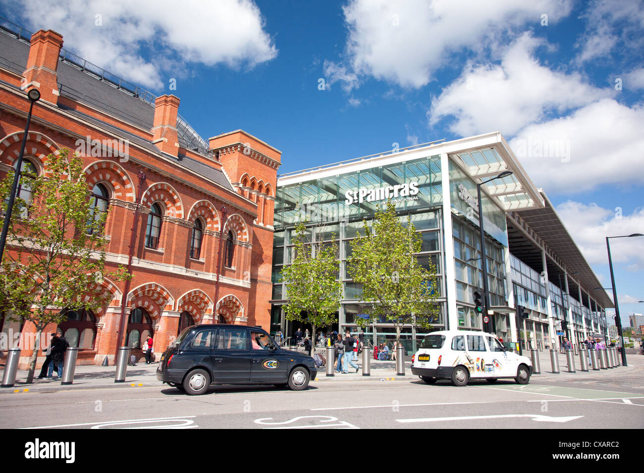 St. Pancras International Station entrance on Pancras Road, London, England, United Kingdom, Europe Stock Photo