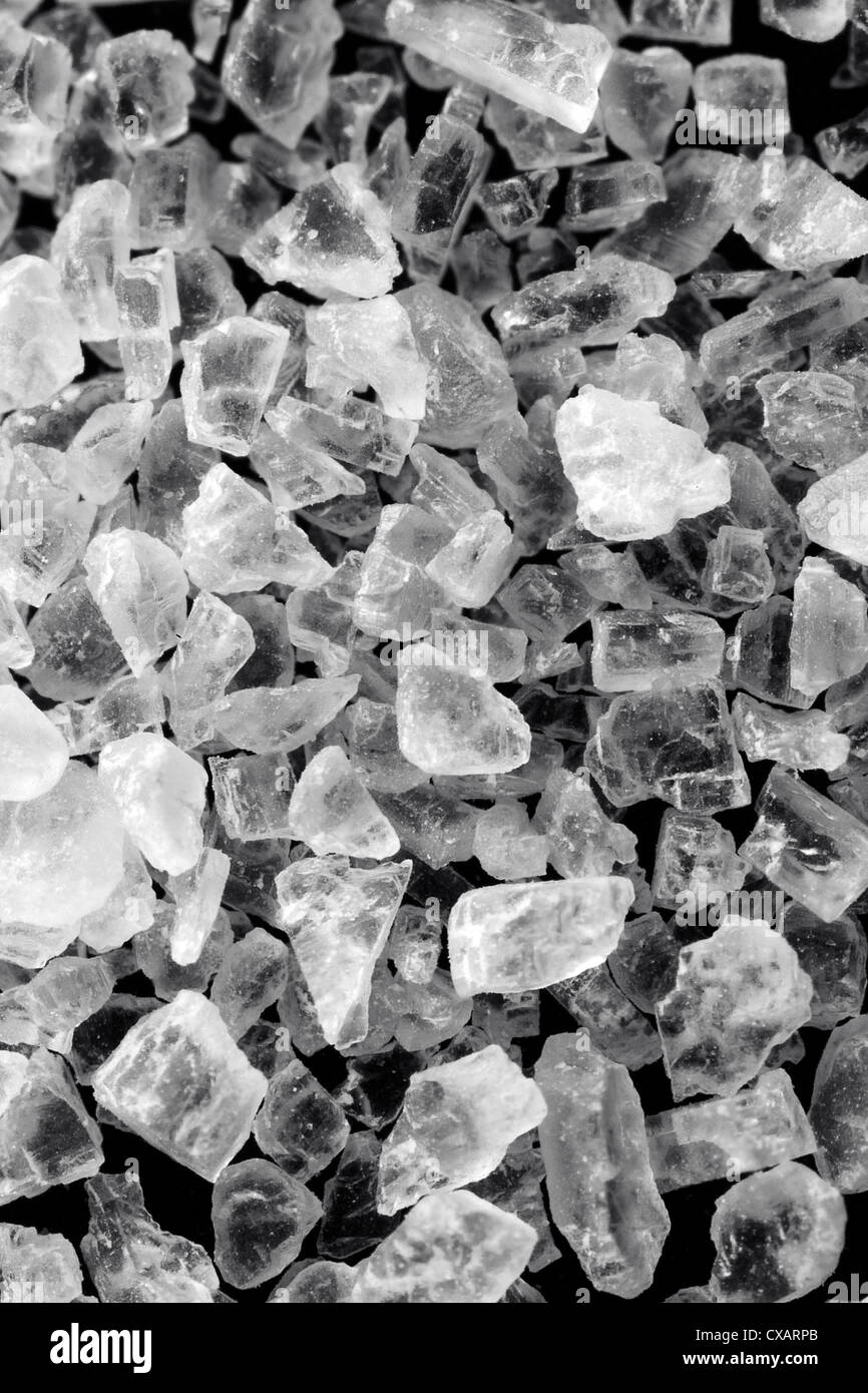 a closeup up shot of salt crystals Stock Photo