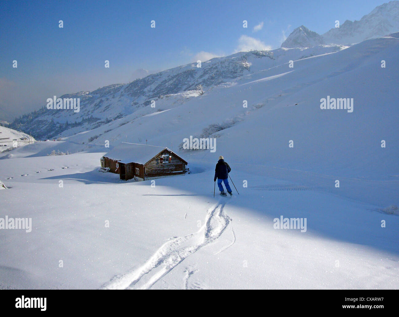 Austria, winter sports in Warth Stock Photo Alamy