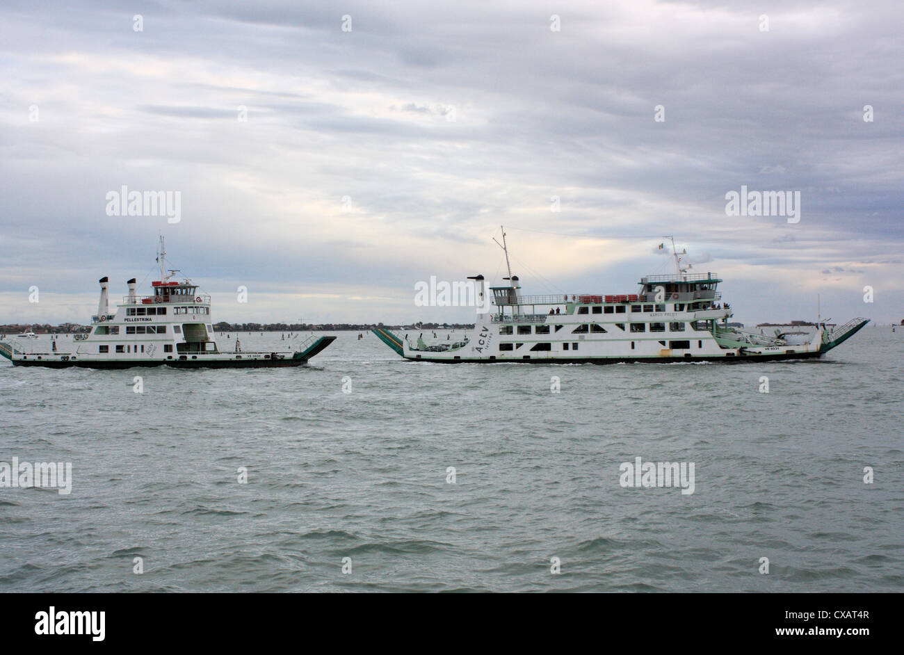Actv ferries Pellestrina, IMO 8137988 and Marco Polo 1, IMO 8332588 Stock  Photo - Alamy