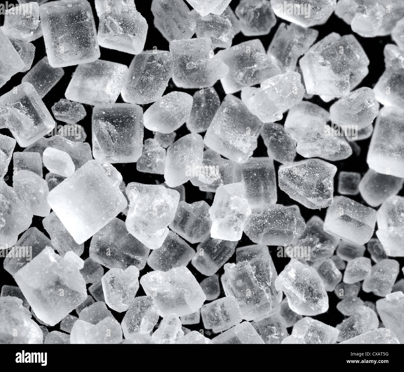 a closeup shot of sugar crystals Stock Photo