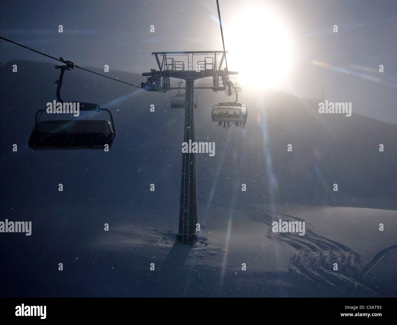 Austria, winter sports in Warth Stock Photo Alamy