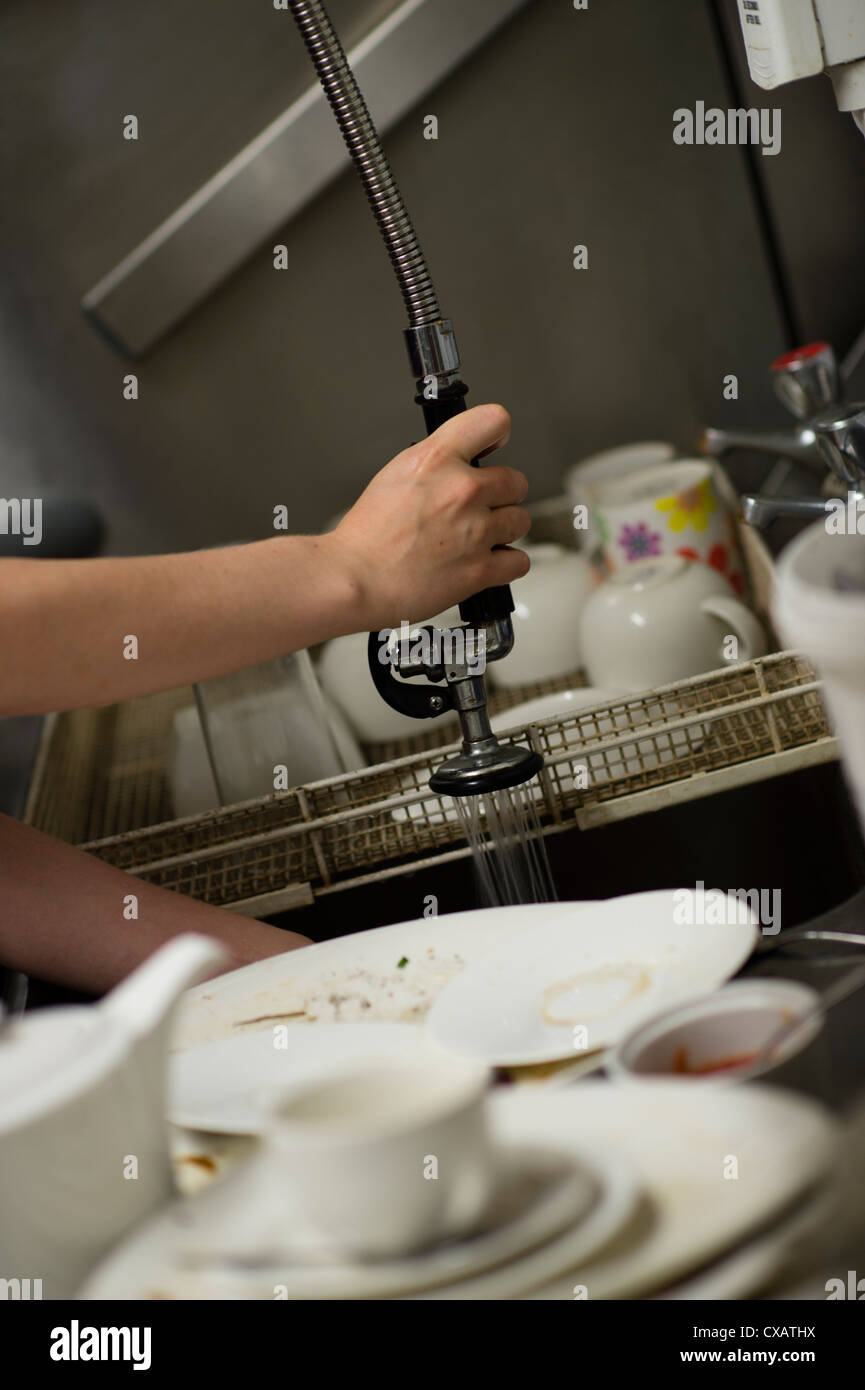 Washing Dishes Restaurant High Resolution Stock Photography and Images