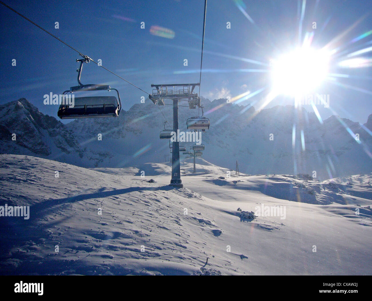 Austria, winter sports in Warth Stock Photo Alamy